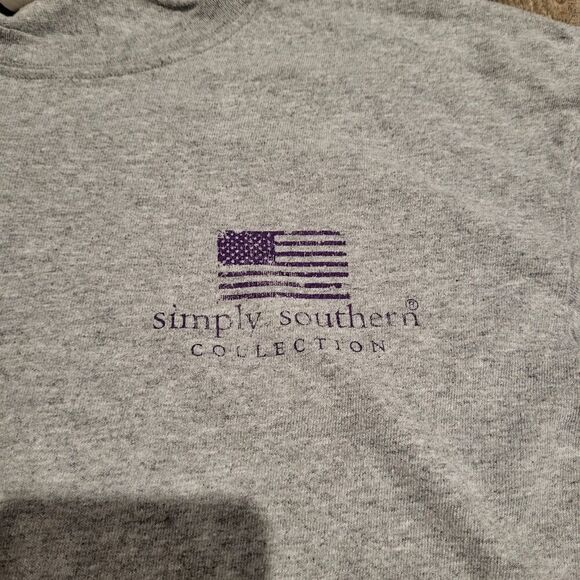 Simply Southern Raised Right Americana Graphic Tee Shirt Womens Medium - Picture 2 of 7